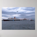 QE2 & QM2 at NYC Print