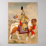 Qianlong Emperor in Ceremonial Armor on Horseback Posters