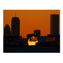 QM2 en Boston Tarjetas Postales