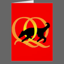 QQ Weaving Dog cards