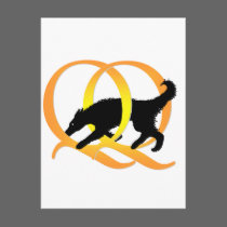 QQ Weaving Dog postcards