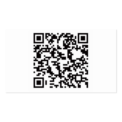 QR Barcode Scannable Square Business Card (back side)