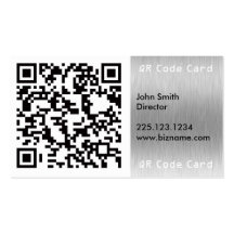 QR Barcode Scannable Square Business Card