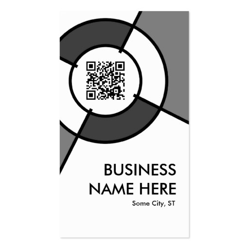 QR code and logo target Business Card (front side)