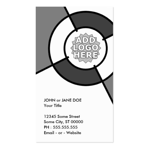 QR code and logo target Business Card (back side)
