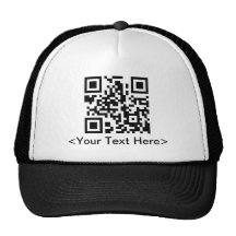 QR Code Baseball Cap With Editable Text Trucker Hats