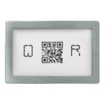 QR Code Box B&W Belt Buckle
