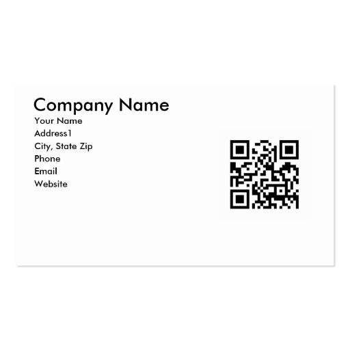 QR Code Business Card (front side)