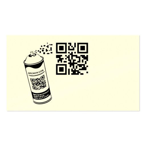 QR Code Spray Paint Business Card Template (back side)