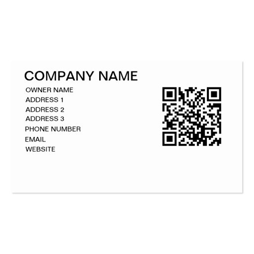 QR CODE STORE TEMPLATE BUSINESS CARD (front side)