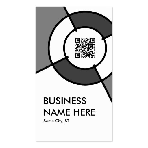 QR code target Business Cards (front side)