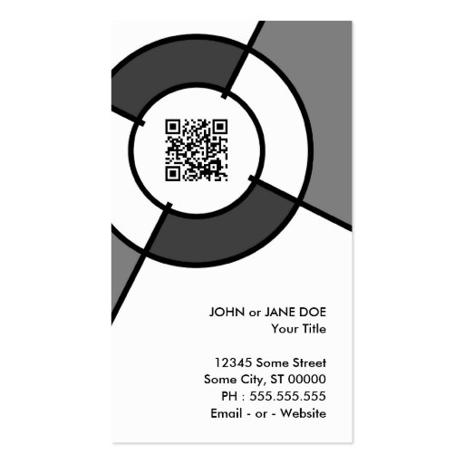 QR code target Business Cards (back side)