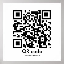 QR code, Technology is here Posters