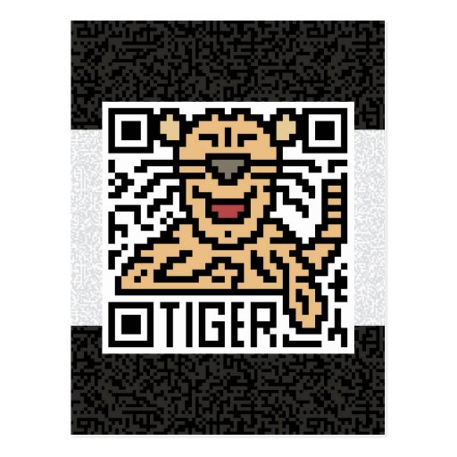 qr-code-the-tiger-postcard-zazzle