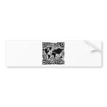 QR Code - The World Bumper Sticker