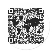 QR Code - The World Round Sticker