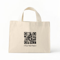 QR Code Tote Bag With Text
