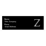 QRCode Monogram Skinny Biz Card Business Card