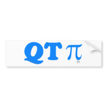 qt pie Blue bumper stickers