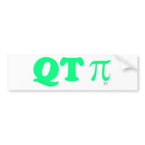 qt pie Green bumper stickers