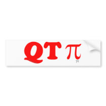 qt pie red bumper stickers