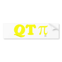 qt pie yellow bumper stickers