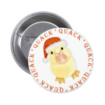 Quack Quack Duckling In Santa Hat Pin