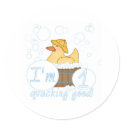 Quacking Good 1st Birthday stickers by kids_birthdays Quacking Good 1st Birthday stickers