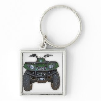 quad bike - atv basic round button keychain