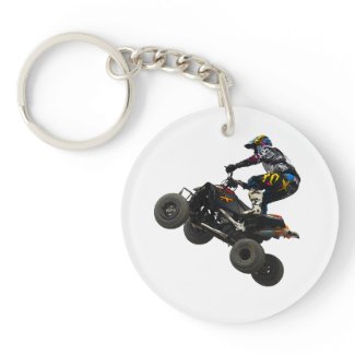 quad bike Single-Sided round acrylic keychain