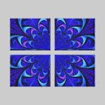 Quadradelic 4 Panel Stretched Canvas Print canvas prints