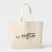 quadratic formula canvas bag