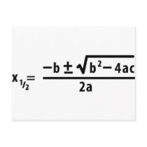 quadratic formula postcards