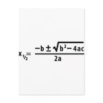 quadratic formula postcards