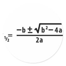 quadratic formula stickers
