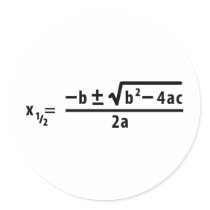 quadratic formula stickers
