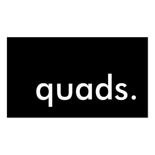 quads. business card templates (front side)