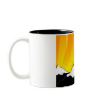 quads. orange sunset. coffee mug