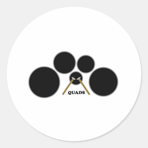 quads round stickers