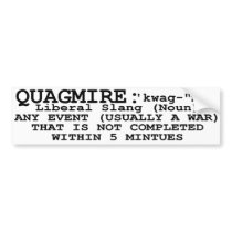QUAGMIRE Bumper Sticker bumper stickers