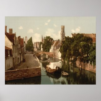 Quai Vert, Bruges, Belgium print