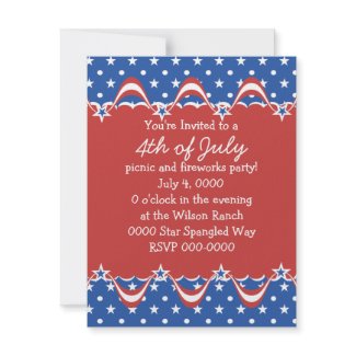 Quaint Independence Day Personalized Invite