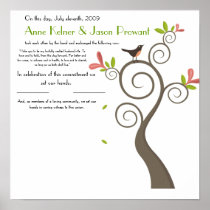 Quaker Marriage Certificate - Huge - Customized Posters