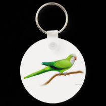 Quaker Monk Parakeet Keychain