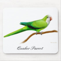 Quaker Parrot Mousepad by twopurringcats Quaker Parrot Mousepad