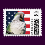 Quaker Parrot Patriotic Stamp