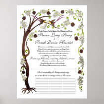 Quaker Wedding, Tree of life-Spring Poster