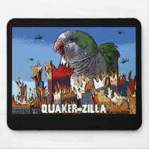 QuakerZilla Mousepad by MenagerieMayhem QuakerZilla Mousepad