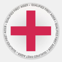 Qualified First Aider Medical Aid Sticker