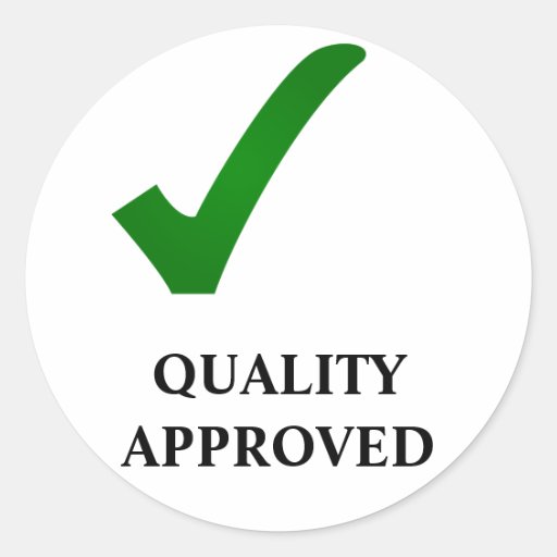 QUALITY APPROVED CLASSIC ROUND STICKER Zazzle